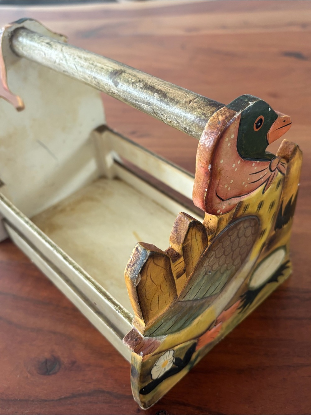 Vintage mallard duck basket/napkin holder 1990’s